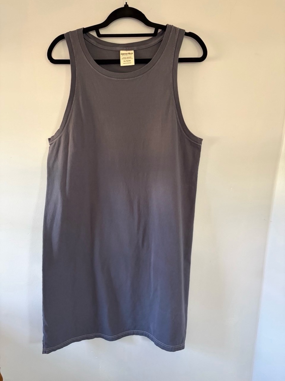 Sleeveless Mini Tank Dress in Gray